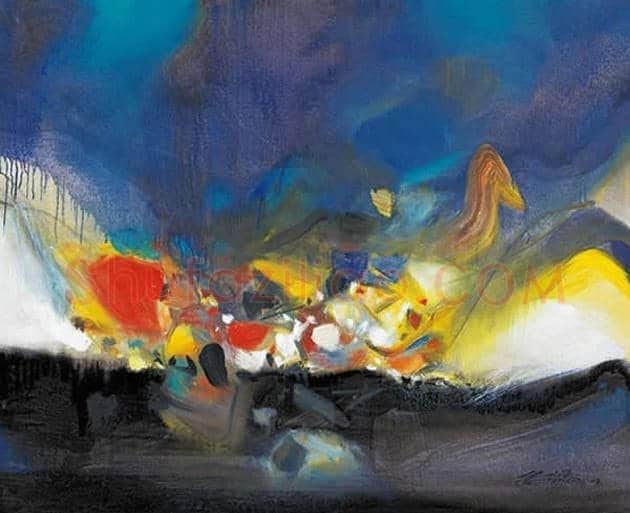 朱德群(1951-2004期间)作品欣赏 | 书画百科