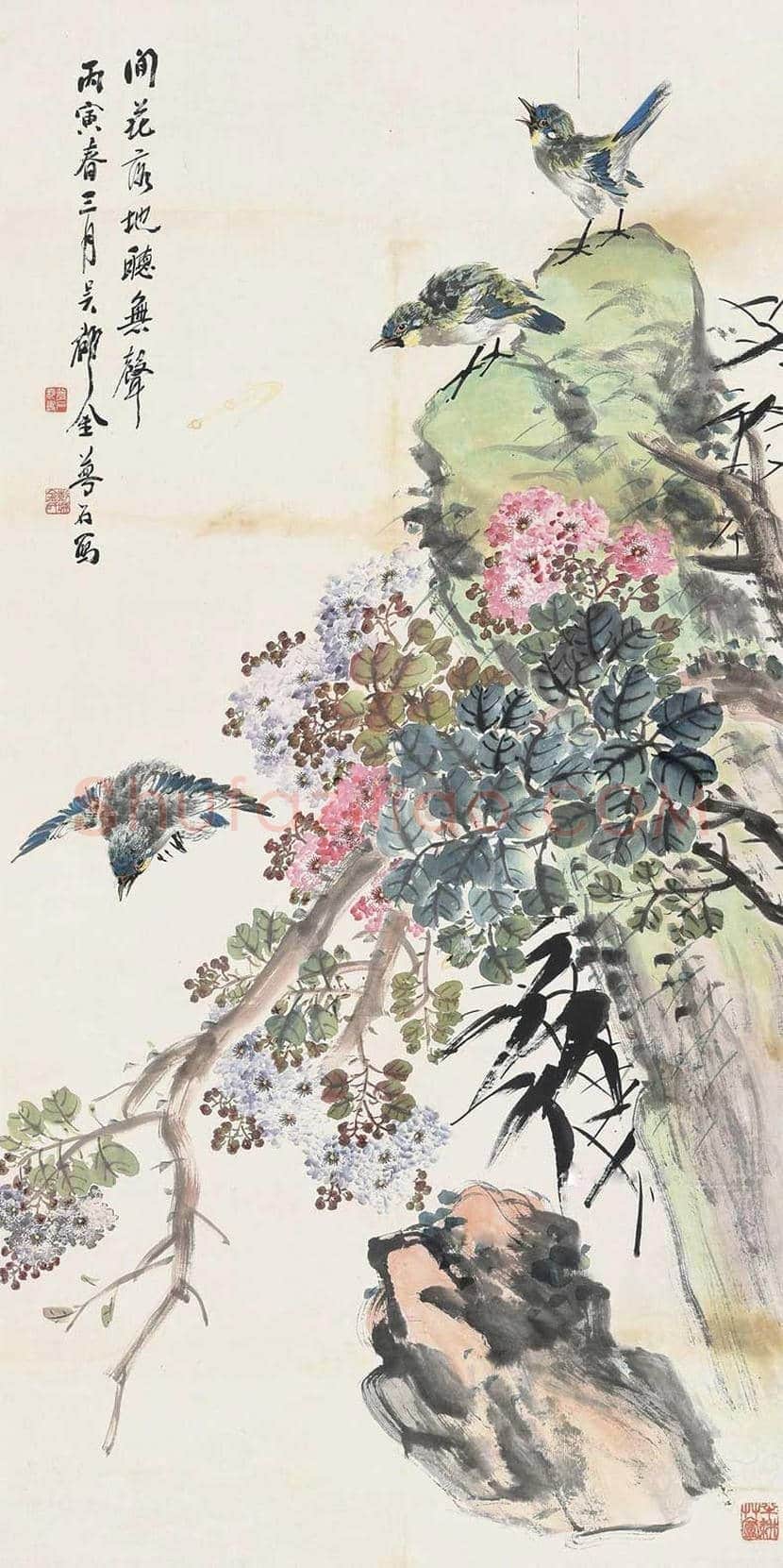 金梦石花鸟画欣赏 | 书画讲解