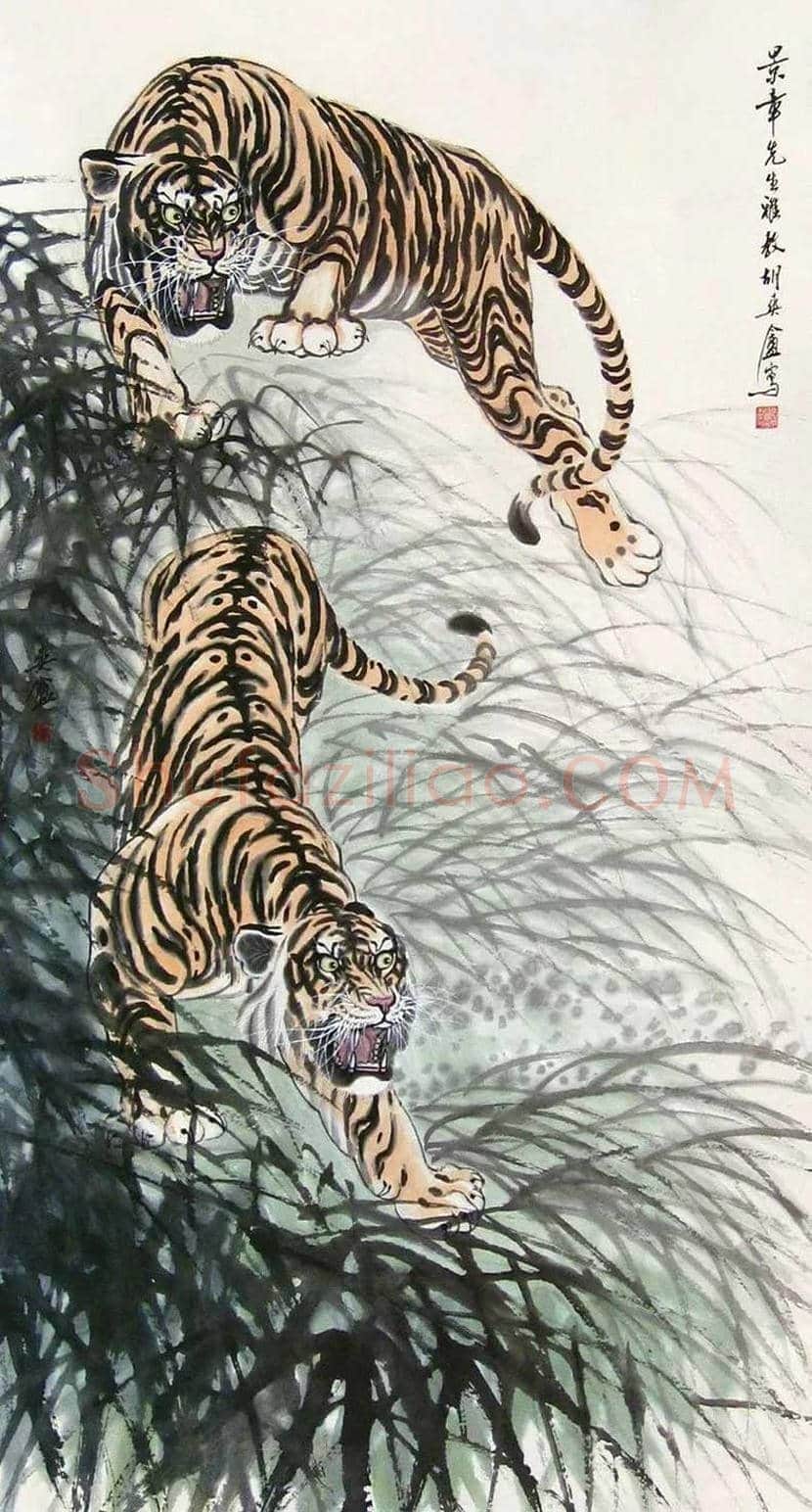 胡爽庵画虎价格及欣赏 | 书画学堂