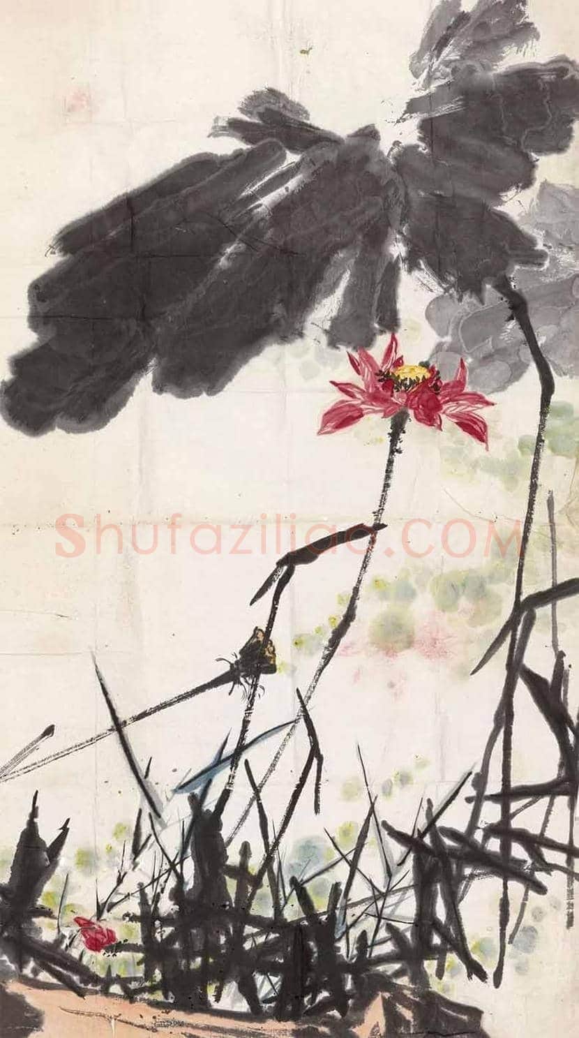 潘天寿荷花作品欣赏及拍卖价格 | 书画学堂