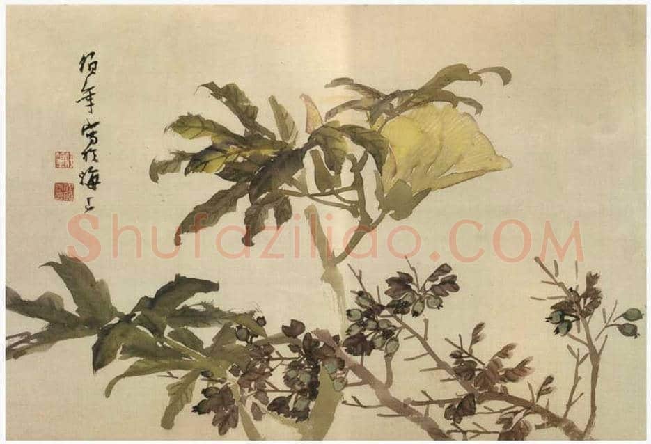 任伯年《花卉册页》欣赏 | 著名国画图片