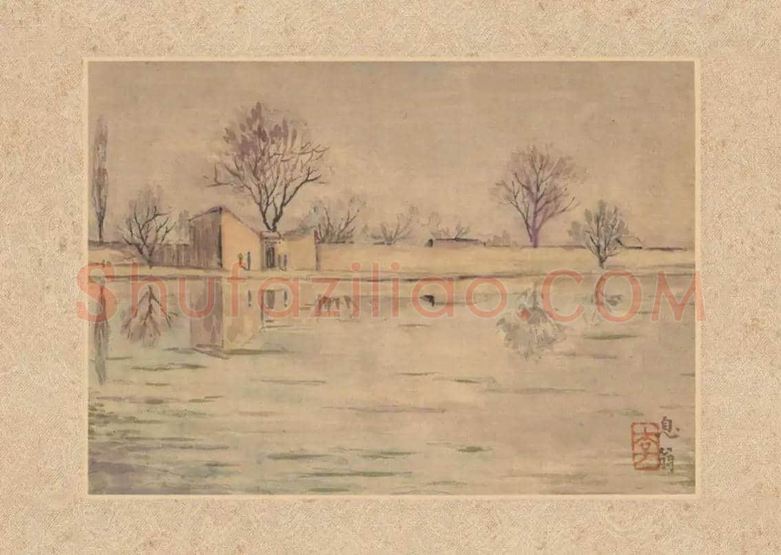 李叔同早期水彩欣赏 | 书画百科