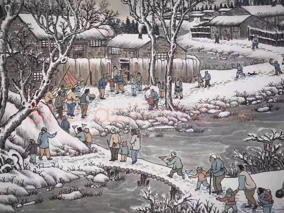 刘子久首幅《给军属拜年》,新年画代表作 | 国画鉴赏