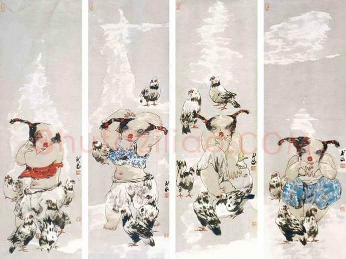 王雪涛等《花鸟四条屏》作品欣赏 | 书画资料