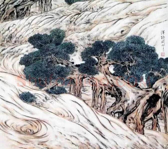 关山月画笔下的瀑布，太壮观啦！ | 书画科普