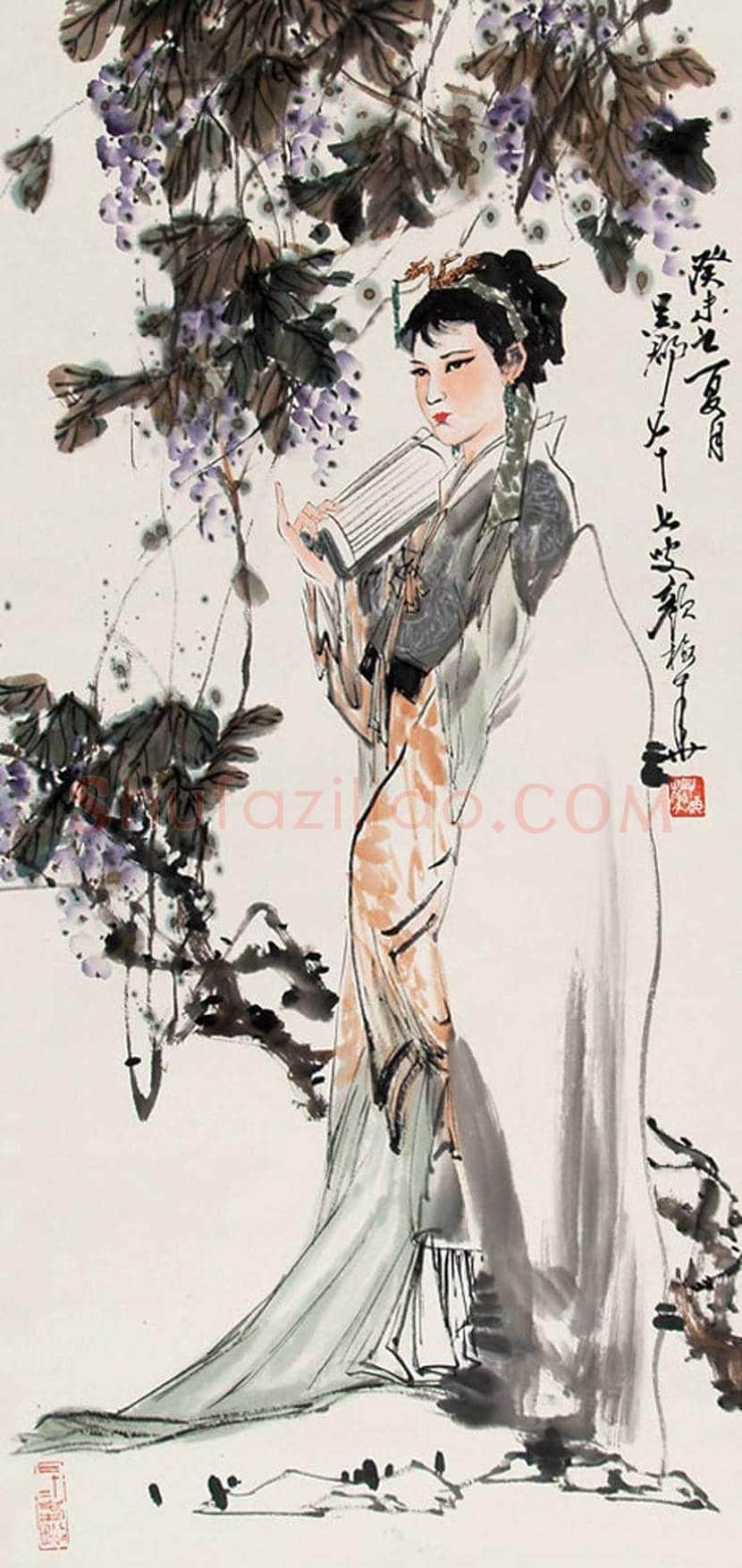 颜梅华人物画欣赏 | 书画百科