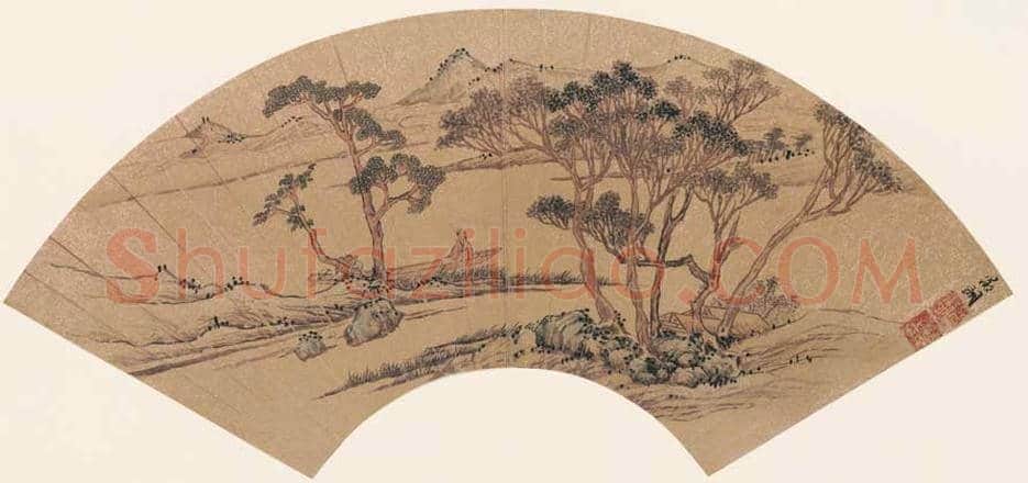 文徵明扇面画图赏《文徵明便面畫选集》 | 著名国画图片
