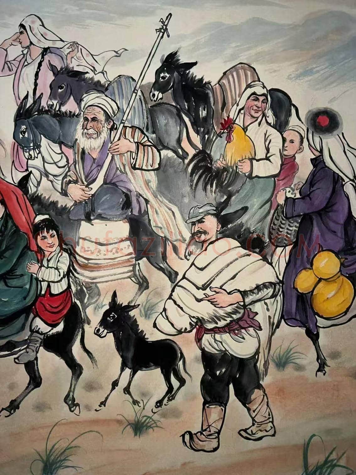 珍罕佳作——黄胄《巴扎归来》 | 国画赏析