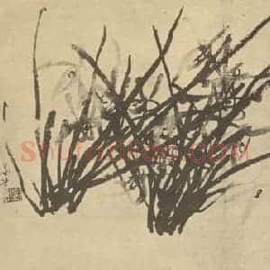 清代 李方膺国画作品《兰》摘自 南画大成 卷一