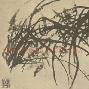清代 李方膺国画作品《兰》摘自 南画大成 卷一