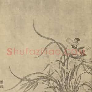 清代 邹一桂国画作品《兰芝》摘自 南画大成 卷一