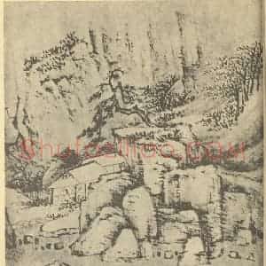 明代 赵左国画作品《山水图(八)》摘自 南画大成 卷十一