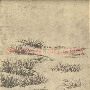 清代 永瑢国画作品《山水图(八)》摘自 南画大成 卷十二