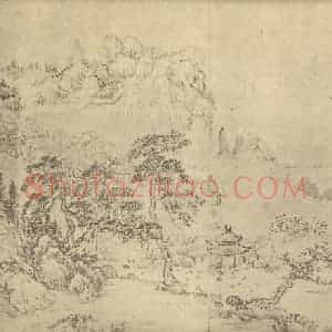 清代 邹一桂国画作品《山水图(一)》摘自 南画大成 卷十二