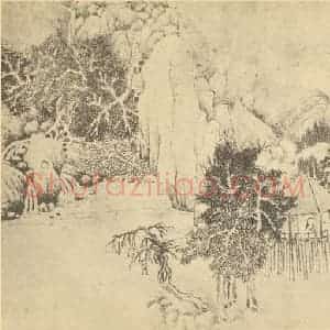 清代 钱杜国画作品《山水图(十)》摘自 南画大成 卷十二