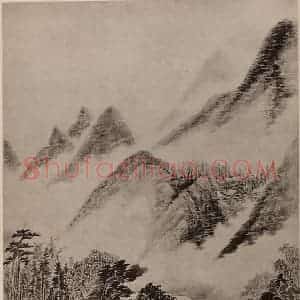 清代 吴历国画作品《山水册(四)》摘自 南画大成 卷十三