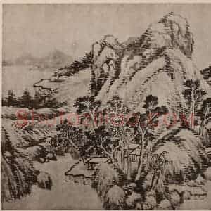 清代 张熊国画作品《山水册(二)》摘自 南画大成 卷十三