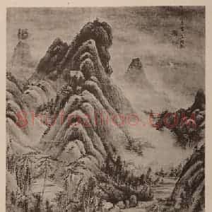 清代 王时敏国画作品《山色水光图轴》摘自 南画大成 卷十四