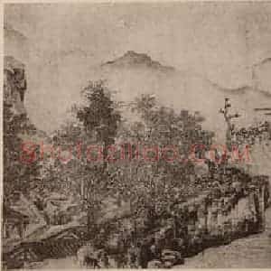 宋代 萧照国画作品《山居图卷(一)》摘自 南画大成 卷十四