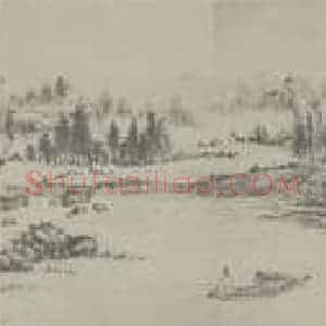 清代 髡残国画作品《溪山无尽图卷(一)》摘自 南画大成 卷十五