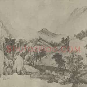 清代 王时敏国画作品《晴岚暖翠图卷(三)》摘自 南画大成 卷十六