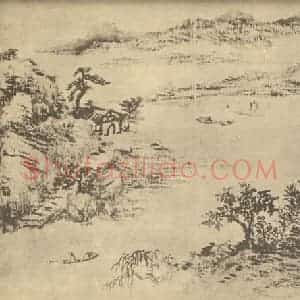 清代 王宸国画作品《山水图(一)》摘自 南画大成 续集二