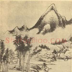清代 秦炳文国画作品《山水图(十九)》摘自 南画大成 续集二