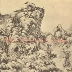 清代 秦炳文国画作品《山水图(二十)》摘自 南画大成 续集二
