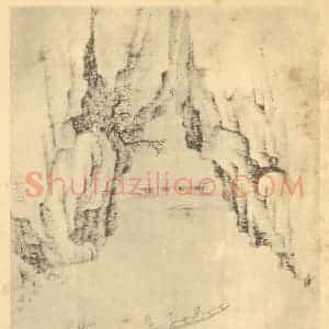 清代 吴历国画作品《山水图(八)》摘自 南画大成 续集二