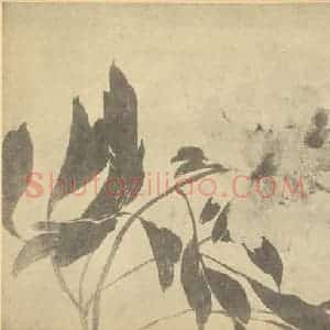 清代 赵之谦国画作品《芍药》摘自 南画大成 续集三