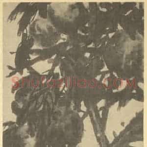 清代 吴昌硕国画作品《桃子》摘自 南画大成 续集三