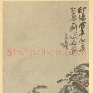 清代 吴昌硕国画作品《荔枝》摘自 南画大成 续集三