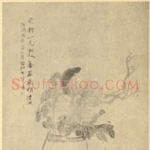 清代 赵之谦国画作品《岁朝清供图》摘自 南画大成 续集三