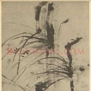 清代 翁同和国画作品《兰》摘自 南画大成 卷二