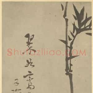 清代 瞿应绍国画作品《竹》摘自 南画大成 卷二