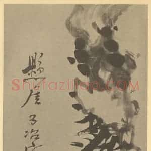 清代 瞿应绍国画作品《竹石》摘自 南画大成 卷二