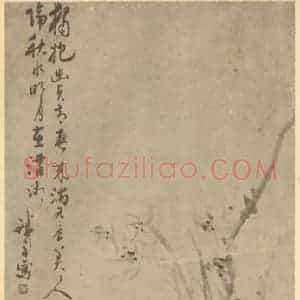 清代 释韵可国画作品《兰石》摘自 南画大成 卷二
