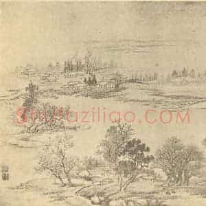 清代 王翚国画作品《西陂六景图(二)》摘自 南画大成 续集四·补遗