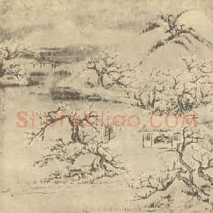 清代 华岩国画作品《山水图(十)》摘自 南画大成 续集四·补遗