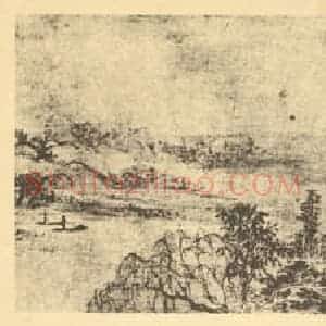 清代 吴伟业国画作品《西湖图卷(一)》摘自 南画大成 续集四·补遗