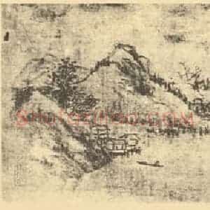 清代 吴伟业国画作品《西湖图卷(二)》摘自 南画大成 续集四·补遗