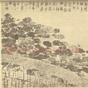 清代 金农国画作品《观莲图》摘自 南画大成 续集四·补遗