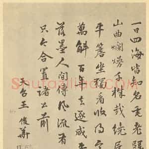 元代 王冕·梅花卷·王俊华题跋(二)