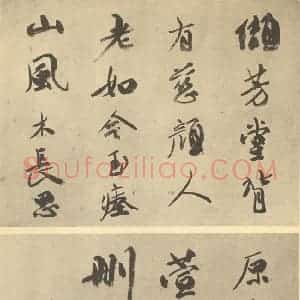 明代 张灵·花卉卷·祝允明题跋