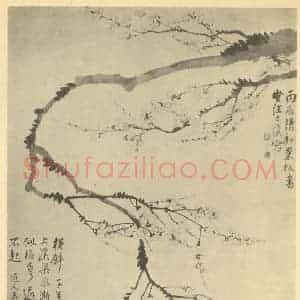 清代 汪士慎国画作品《梅花》摘自 南画大成 卷三