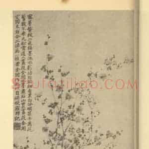 清代 罗聘国画作品《梅花》摘自 南画大成 卷三