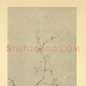 清代 奚冈国画作品《梅花》摘自 南画大成 卷三