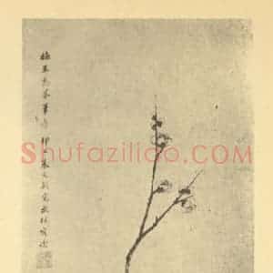 清代 朱文新国画作品《梅花》摘自 南画大成 卷三