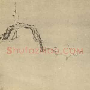 明代 项圣谟国画作品《梅花(一)》摘自 南画大成 卷三