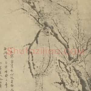 清代 姚若翼国画作品《梅花》摘自 南画大成 卷三